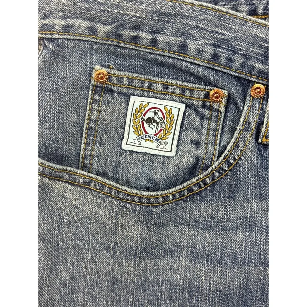 Cinch Men's Straight Leg Western Blue Jeans - Size 40x30 (40x27) HEMMED*